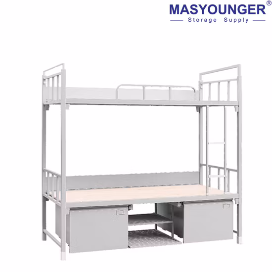 School Furniture Apartment Dormitory Metal Double Bed Frame Student Bunk Bed