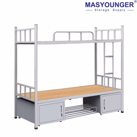 School Furniture Apartment Dormitory Metal Double Bed Frame Student Bunk Bed