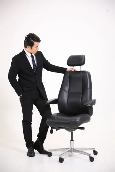 Sedia da ufficio ergonomica con meccanismo di funzione commerciale per manager computer con schienale alto